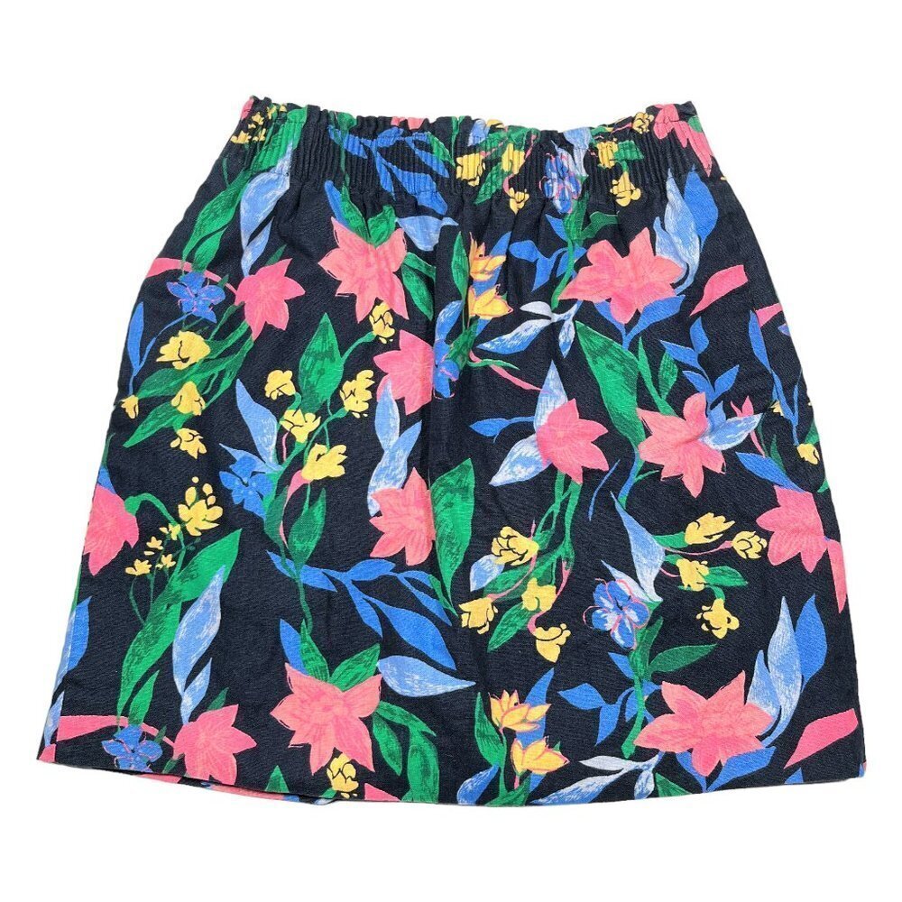 J. Crew Blue and Pink Mini Skirt